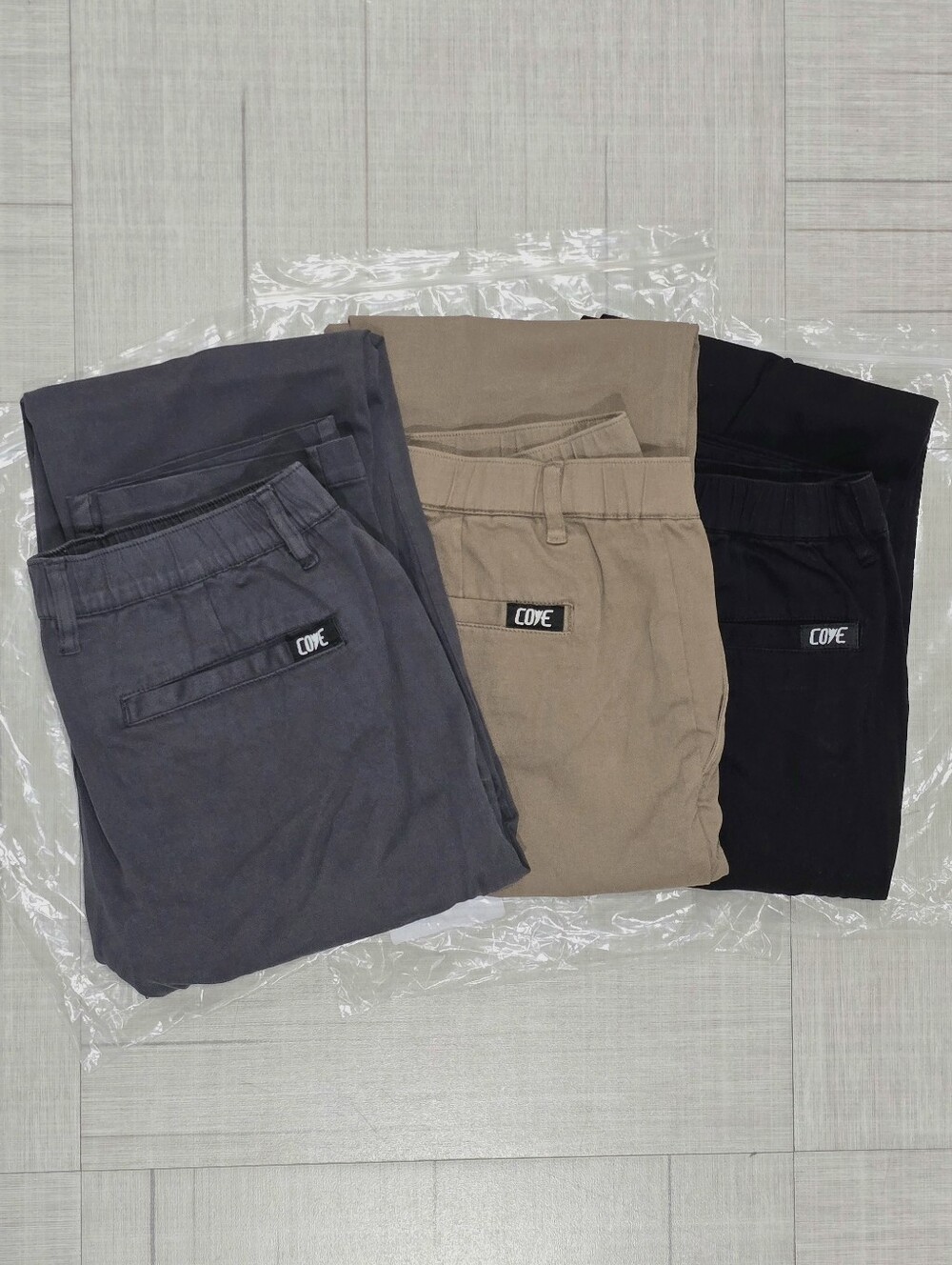 3-pack Cove USA Chino Pants 30x30 (Black, Khaki, Charcoal) - NWOT